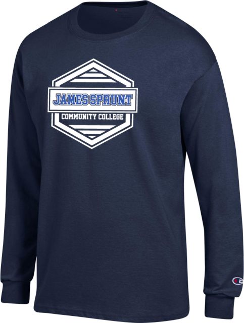 James Sprunt Champion Long Sleeve T Shirt JSCC Hexagon - ONLINE ONLY