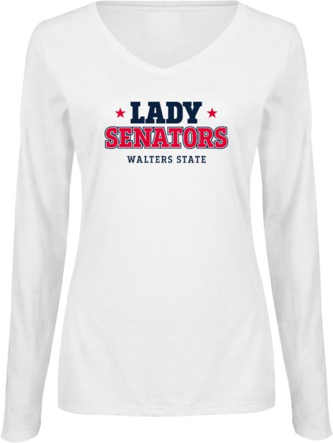 Walter State Ladies Long Sleeve V Neck Tee Lady Senators - ONLINE ONLY