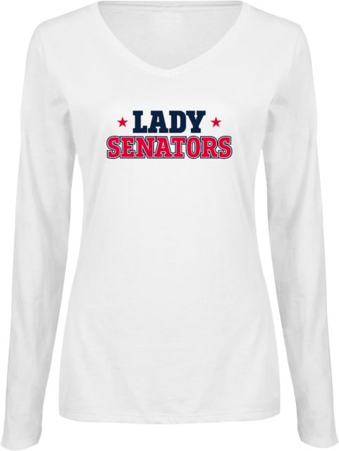 Walter State Ladies Long Sleeve V Neck Tee Lady Senators - ONLINE ONLY