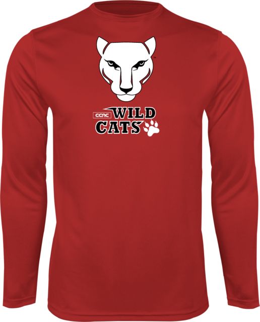 CCAC Performance  Longsleeve Shirt Wild Cat Head with Stacked  Wordmark - ONLINE ONLY