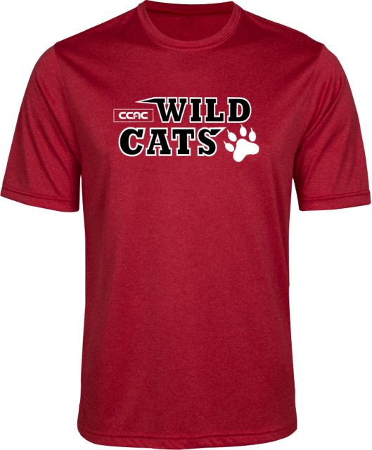 CCAC Performance  Heather Contender Tee Stacked Wordmark - ONLINE ONLY