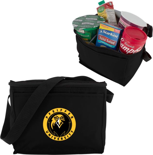 Pfeiffer Six Pack Cooler Pfeiffer University Circle Graphic - ONLINE ONLY