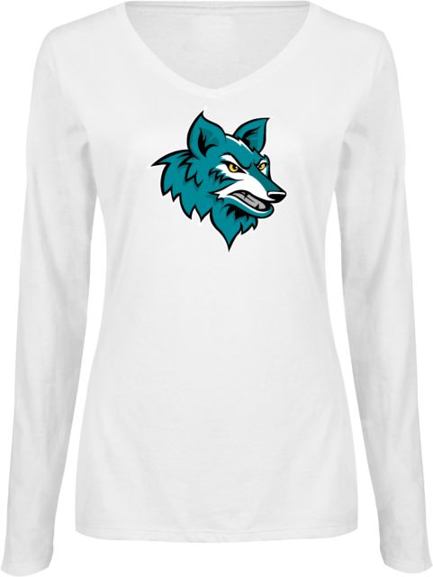 Chandler Gilbert Ladies Long Sleeve V Neck Tee Coyote Head - ONLINE ONLY