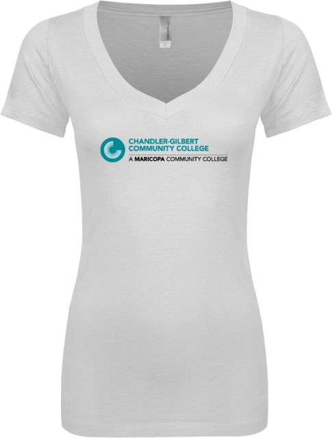 Chandler Gilbert Next Level Ladies Junior Fit Ideal V Tee Primary Mark - ONLINE ONLY