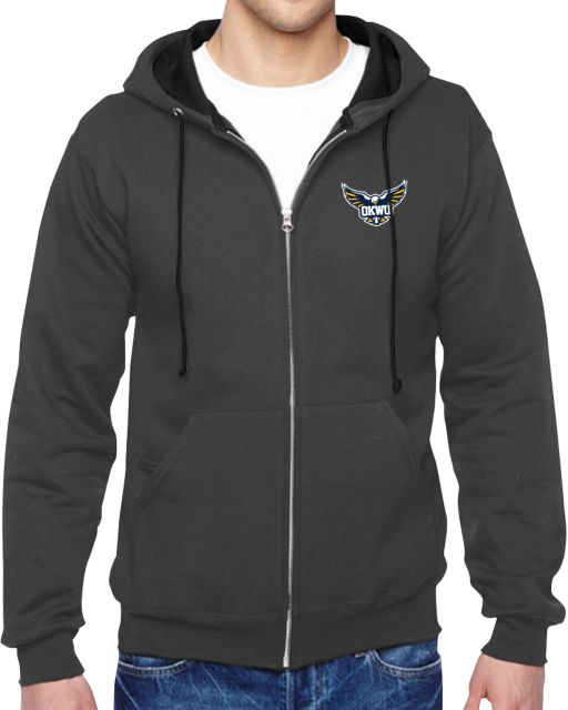 Oklahoma Wesleyan Fleece Full Zip Hoodie Primary Eagle - ONLINE ONLY