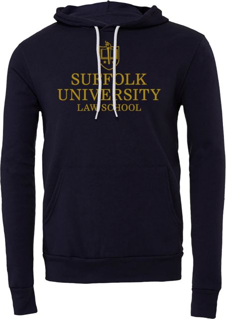 Suffolk University Bella + Canvas Fleece Hood Suffolk University Law School Stacked - ONLINE ONLY
