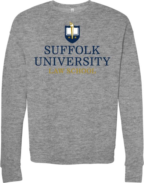 Suffolk University Bella + Canvas Fleece Crew Suffolk University Law School Stacked - ONLINE ONLY