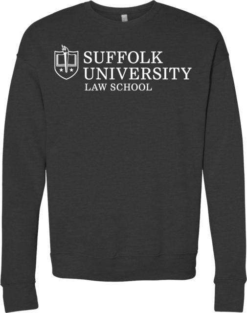 Suffolk University Bella + Canvas Fleece Crew Suffolk University Law School Horizontal - ONLINE ONLY