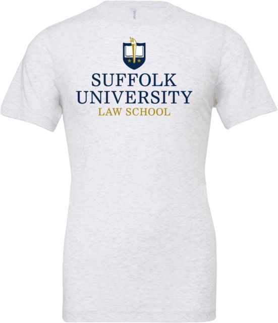 Suffolk University Bella + Canvas Jersey Cotton T Shirt Suffolk University Law School Stacked - ONLINE ONLY