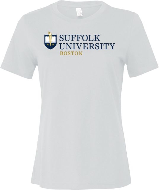 Suffolk University Bella + Canvas Womens Relaxed Cotton T Shirt Suffolk University Boston - ONLINE ONLY