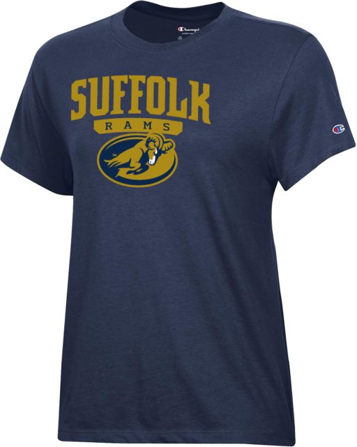 Suffolk University Champion Womens Core Short Sleeve Tee Suffolk Rams Primary Athletic Mark - ONLINE ONLY