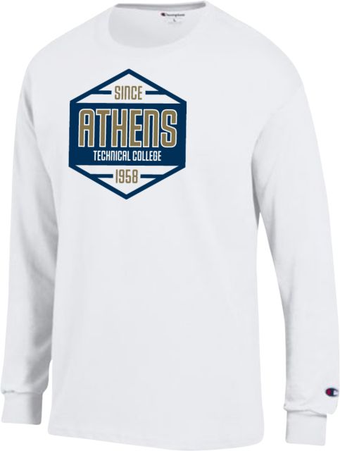 Athens Technical Champion Long Sleeve T Shirt Athens Technical College Since 1958 - Hexagon - ONLINE ONLY