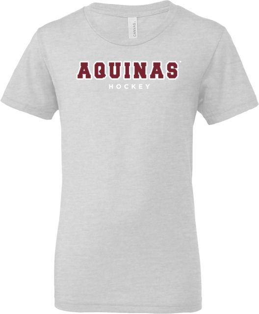Aquinas College Bella + Canvas Youth Ash Jersey T Shirt Aquinas Hockey - ONLINE ONLY