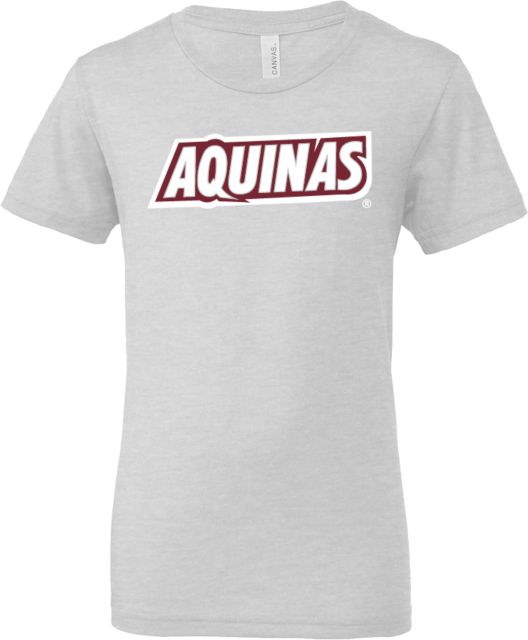 Aquinas College Bella + Canvas Youth Ash Jersey T Shirt Athletic Wordmark - ONLINE ONLY