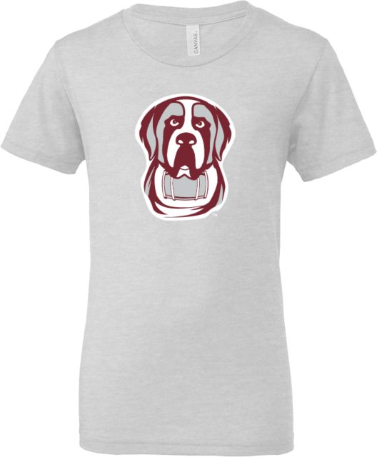 Aquinas College Bella + Canvas Youth Ash Jersey T Shirt Mascot Head - ONLINE ONLY