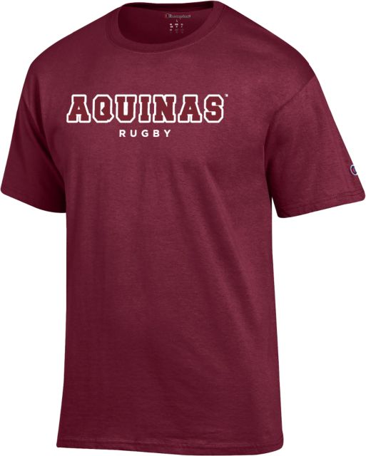 Aquinas College Champion Garnet T Shirt Aquinas Rugby - ONLINE ONLY