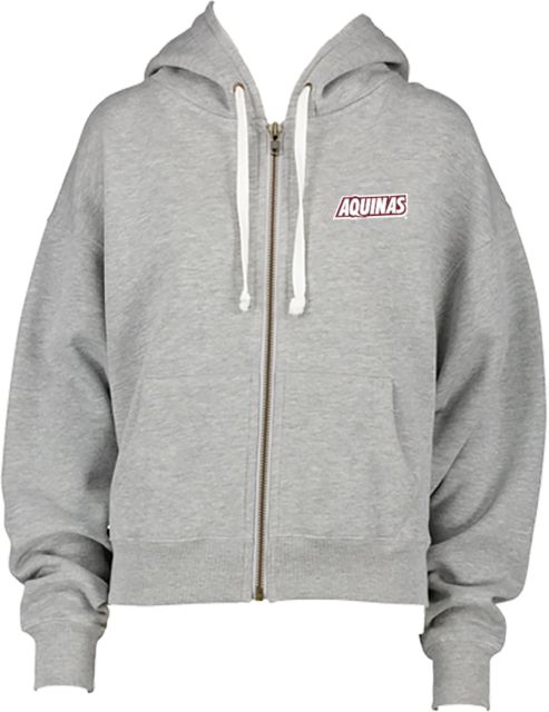 Aquinas College ENZA Womens Boxy Full Zip Hood Athletic Wordmark - ONLINE ONLY