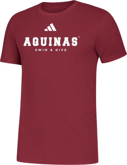 Aquinas College Adidas Collegiate Burgundy Amplifier Tee Aquinas Swimming - Adidas - ONLINE ONLY