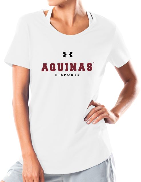 Buy Under Armour White Cotton Regular Fit Printed Sports T-Shirt