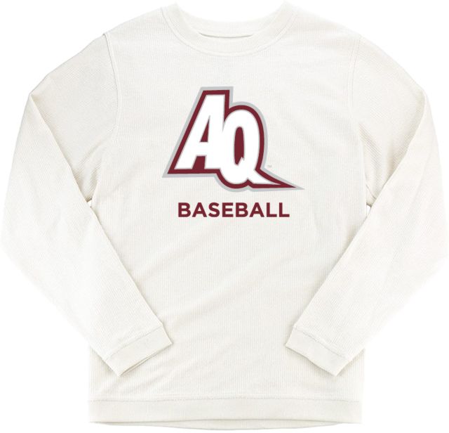 Aquinas College Boxercraft Womens Cream Corded Crew AQ Baseball - ONLINE ONLY