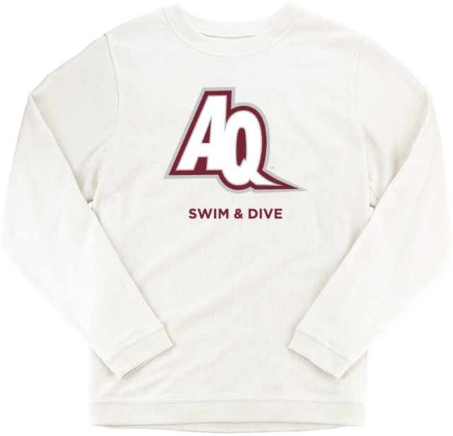 Aquinas College Boxercraft Womens Cream Corded Crew AQ Swimming - ONLINE ONLY