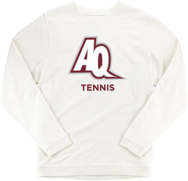 Aquinas College Boxercraft Womens Cream Corded Crew AQ Tennis - ONLINE ONLY