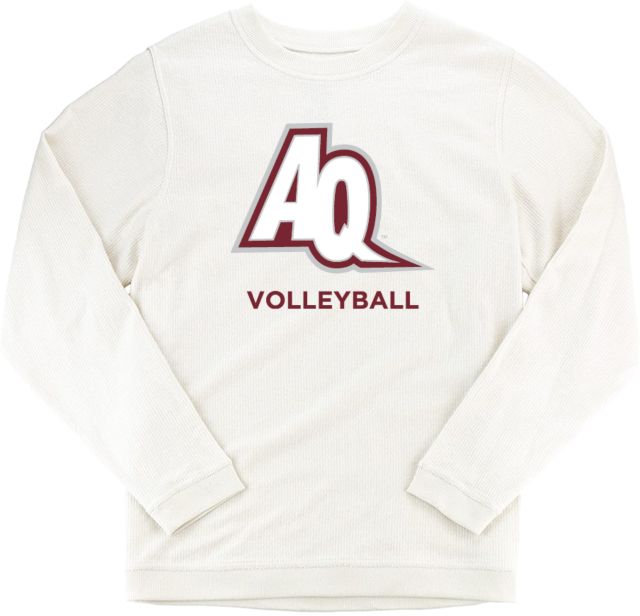 Aquinas College Boxercraft Womens Cream Corded Crew AQ Volleyball - ONLINE ONLY