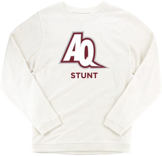 Aquinas College Boxercraft Womens Cream Corded Crew AQ Stunt - ONLINE ONLY