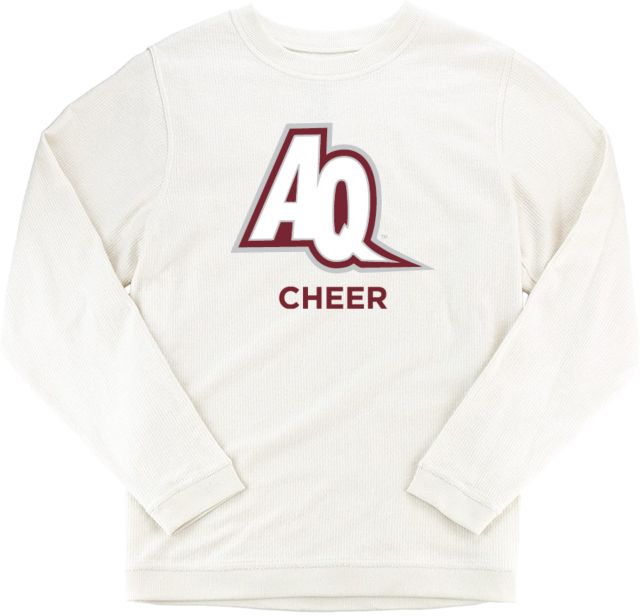 Aquinas College Boxercraft Womens Cream Corded Crew AQ Cheer - ONLINE ONLY
