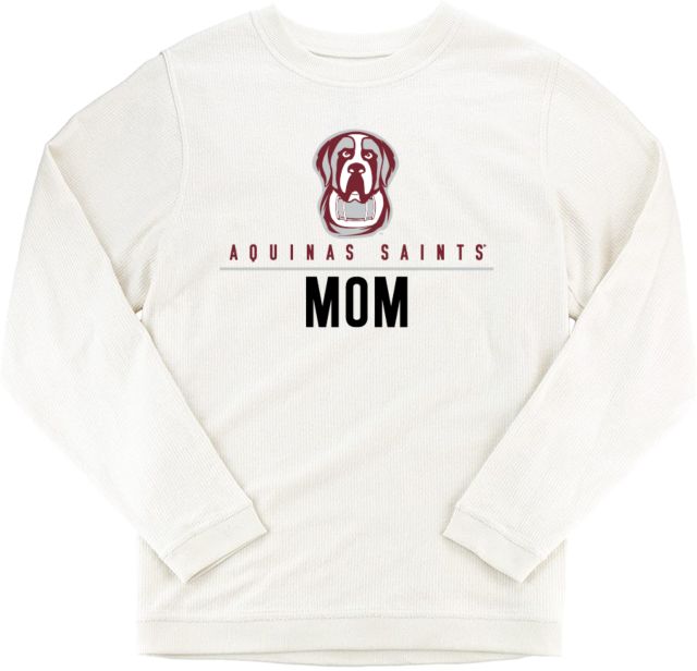 Aquinas College Boxercraft Womens Cream Corded Crew Mom - Aquinas College - ONLINE ONLY