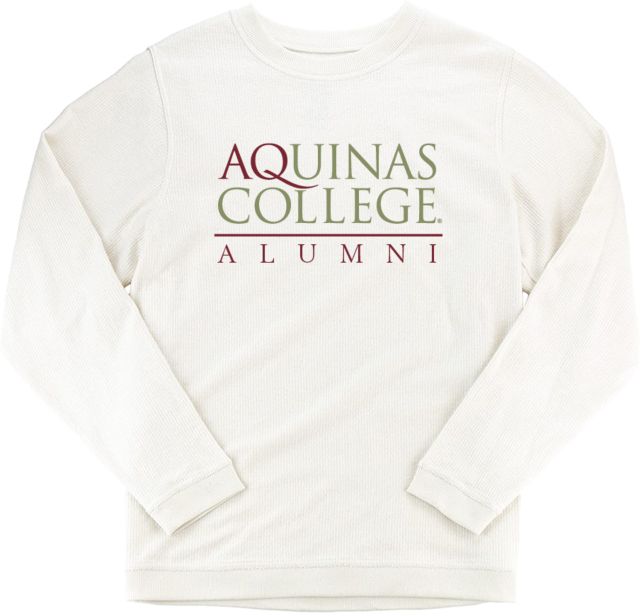 Aquinas College Boxercraft Womens Cream Corded Crew Alumni - Aquinas College - ONLINE ONLY