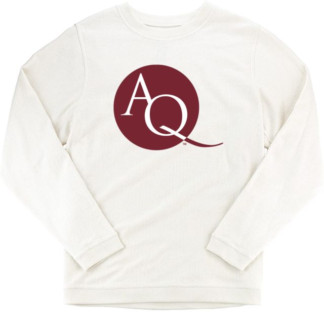 Aquinas College Boxercraft Womens Cream Corded Crew AQ - ONLINE ONLY