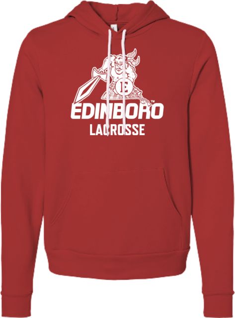 PennWest Edinboro Bella + Canvas Fleece Hood Edinboro - Lacrosse - ONLINE ONLY