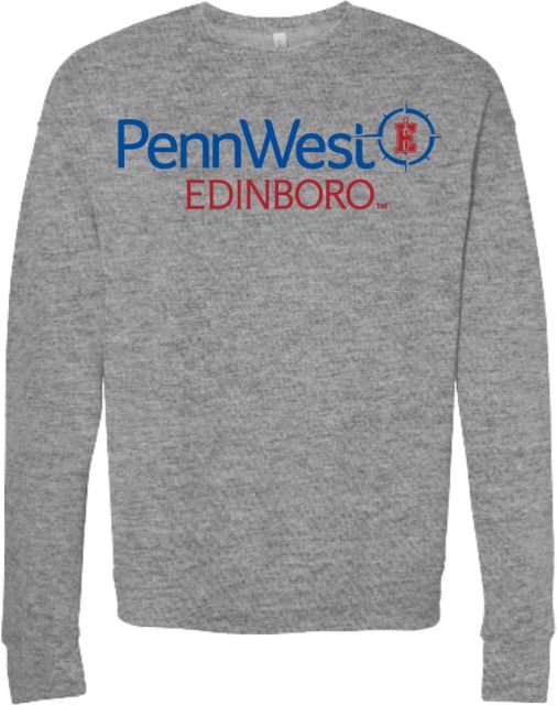 PennWest Edinboro Bella + Canvas Fleece Crew PennWest Edinboro Insitutional Mark - ONLINE ONLY