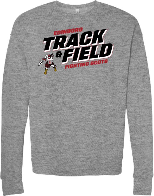 PennWest Edinboro Bella + Canvas Fleece Crew Edinboro Fighting Scots Track and Field - ONLINE ONLY