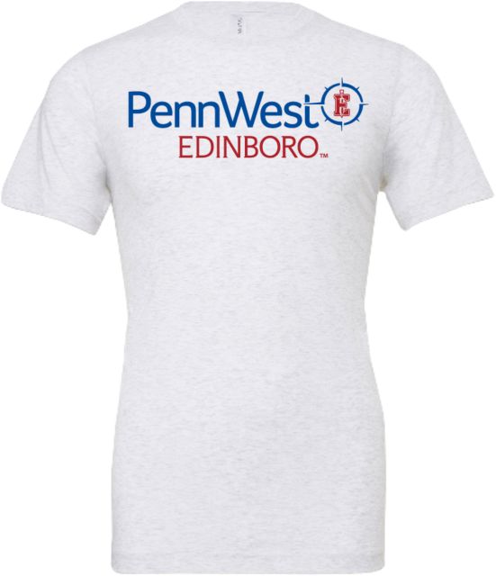 PennWest Edinboro Bella + Canvas Ash Jersey Cotton T Shirt PennWest Edinboro Insitutional Mark - ONLINE ONLY