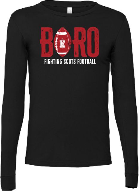 PennWest Edinboro Bella + Canvas Jersey Cotton Long Sleeve T Shirt Boro Fighting Scots Football - ONLINE ONLY