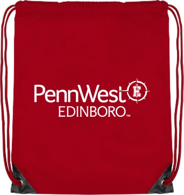 PennWest Edinboro Drawstring Backpack PennWest Edinboro Insitutional Mark - ONLINE ONLY