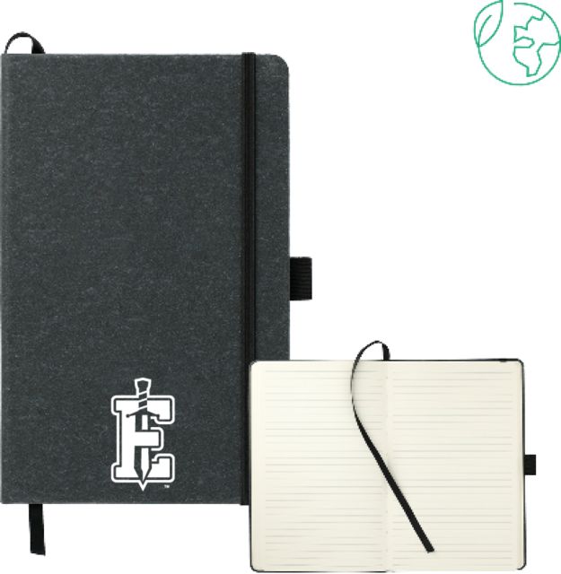 PennWest Edinboro 5.5 x 8.5 FSC Mix Recycled Leather Bound Journal Edinboro E Sword Mark - ONLINE ONLY