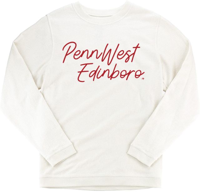 PennWest Edinboro Boxercraft Womens Corded Crew PennWest Edinboro Script - ONLINE ONLY