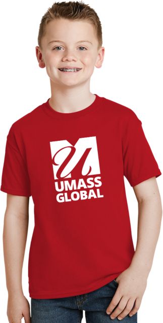 UMass Global Youth T Shirt  UMass Global Primary Logo Stacked - ONLINE ONLY