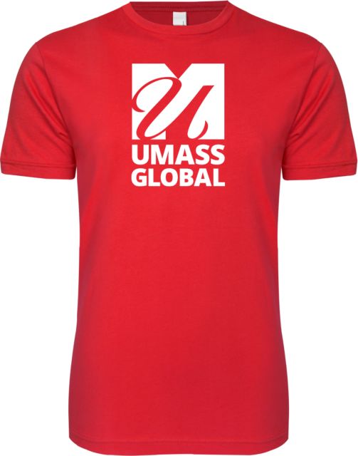 UMass Global Next Level Softstyle T Shirt  UMass Global Primary Logo Stacked - ONLINE ONLY