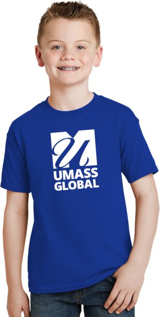 UMass Global Youth T Shirt  UMass Global Primary Logo Stacked - ONLINE ONLY