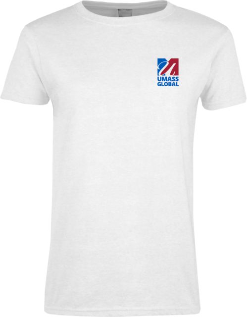 UMass Global Womens Short Sleeve Tee  UMass Global Primary Logo Stacked - ONLINE ONLY