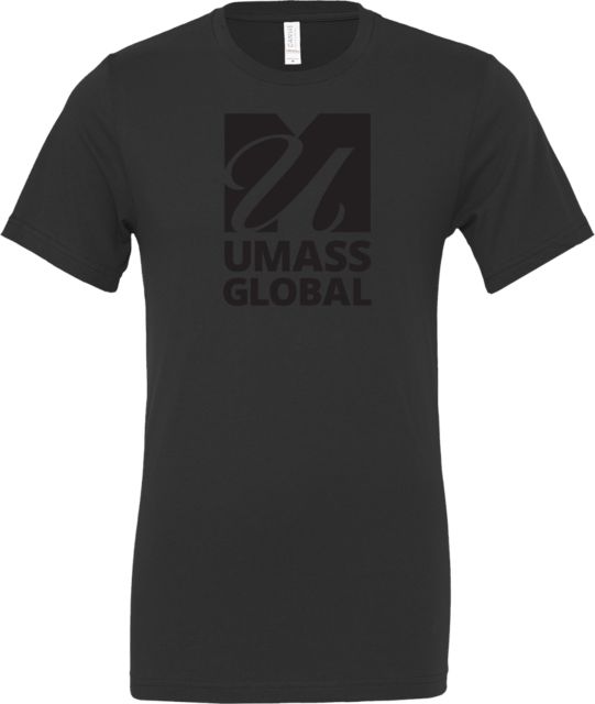 UMass Global Bella + Canvas Jersey Cotton T Shirt UMass Global Black - ONLINE ONLY