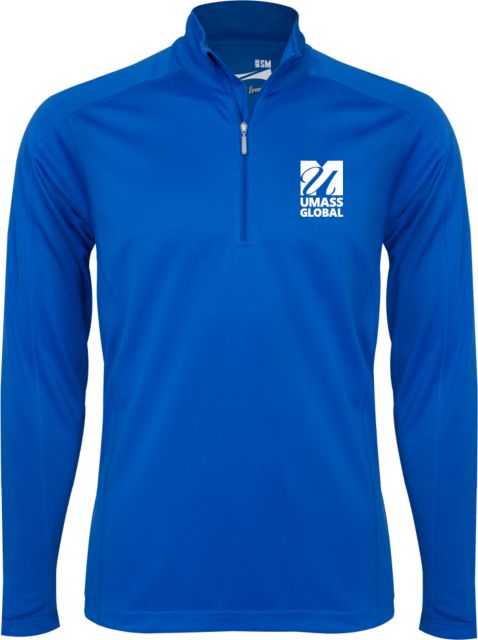 UMass Global Syntrel Interlock 1/4 Zip  UMass Global Primary Logo Stacked - ONLINE ONLY
