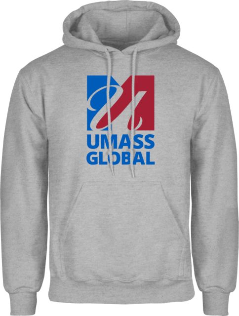 UMass Global Fleece Hoodie Brandman UMass Global Primary Logo Stacked -  ONLINE ONLY