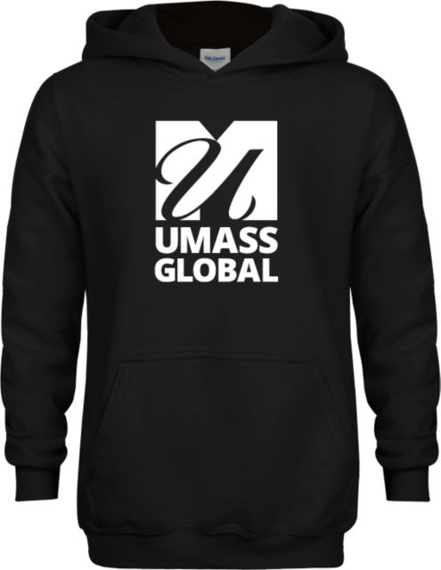 UMass Global Youth Fleece Hoodie  UMass Global Primary Logo Stacked - ONLINE ONLY