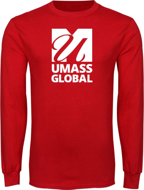 UMass Global Long Sleeve T Shirt  UMass Global Primary Logo Stacked - ONLINE ONLY