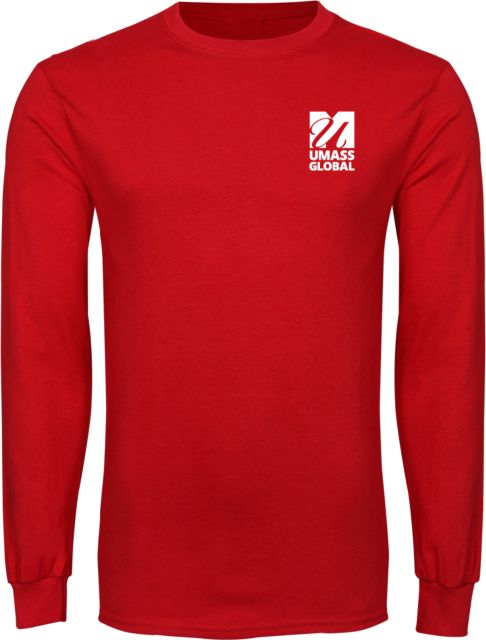 UMass Global Long Sleeve T Shirt  UMass Global Primary Logo Stacked - ONLINE ONLY